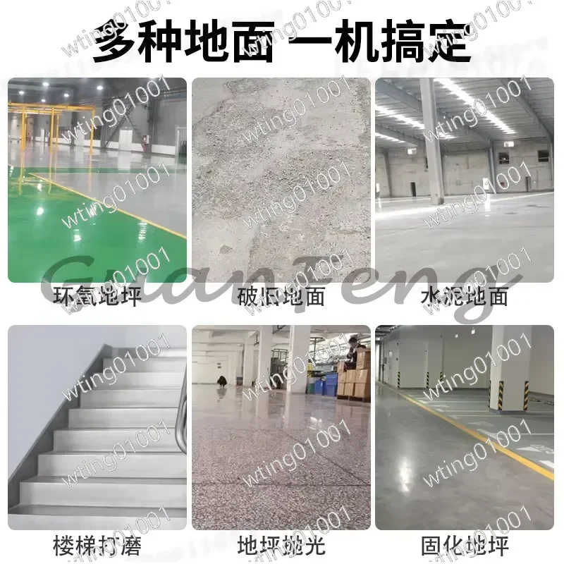 for Concrete Cement Epoxy Floor 3 Head Grinding Polishing Machine Heavy Duty Surface Prep Tool Efficient Dust Free Operation