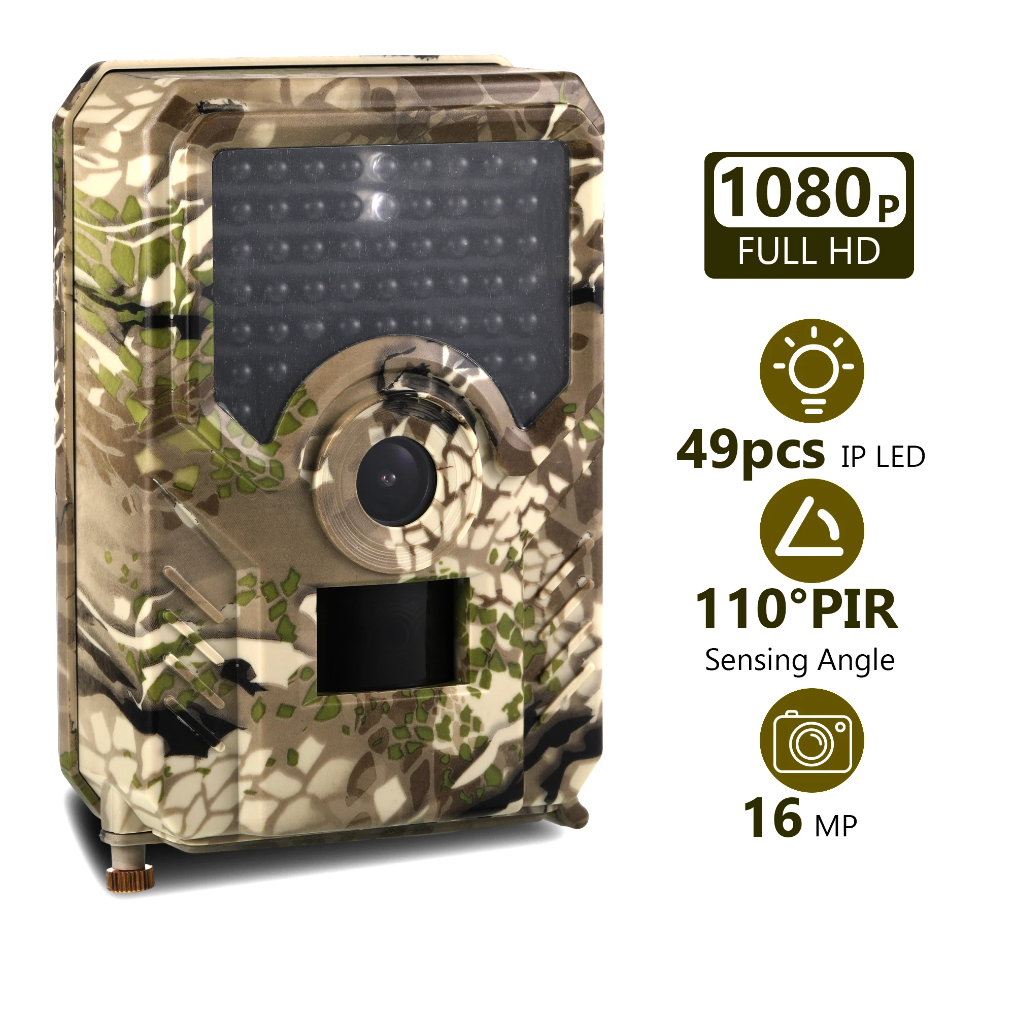 

Камера для охотничьей тропы, 16 МП, пиксель, 1080, видео, 940 нм, светодиодная ИК-камера, IP54, водонепроницаемая камера для дикой природы, фотоловушка ночного видения