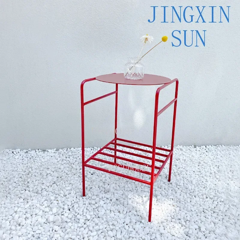 Modern Minimalist Coffee Table Small Apartment Living Room Balcony Furniture Personality Corner Tables Wrought Iron Side Table