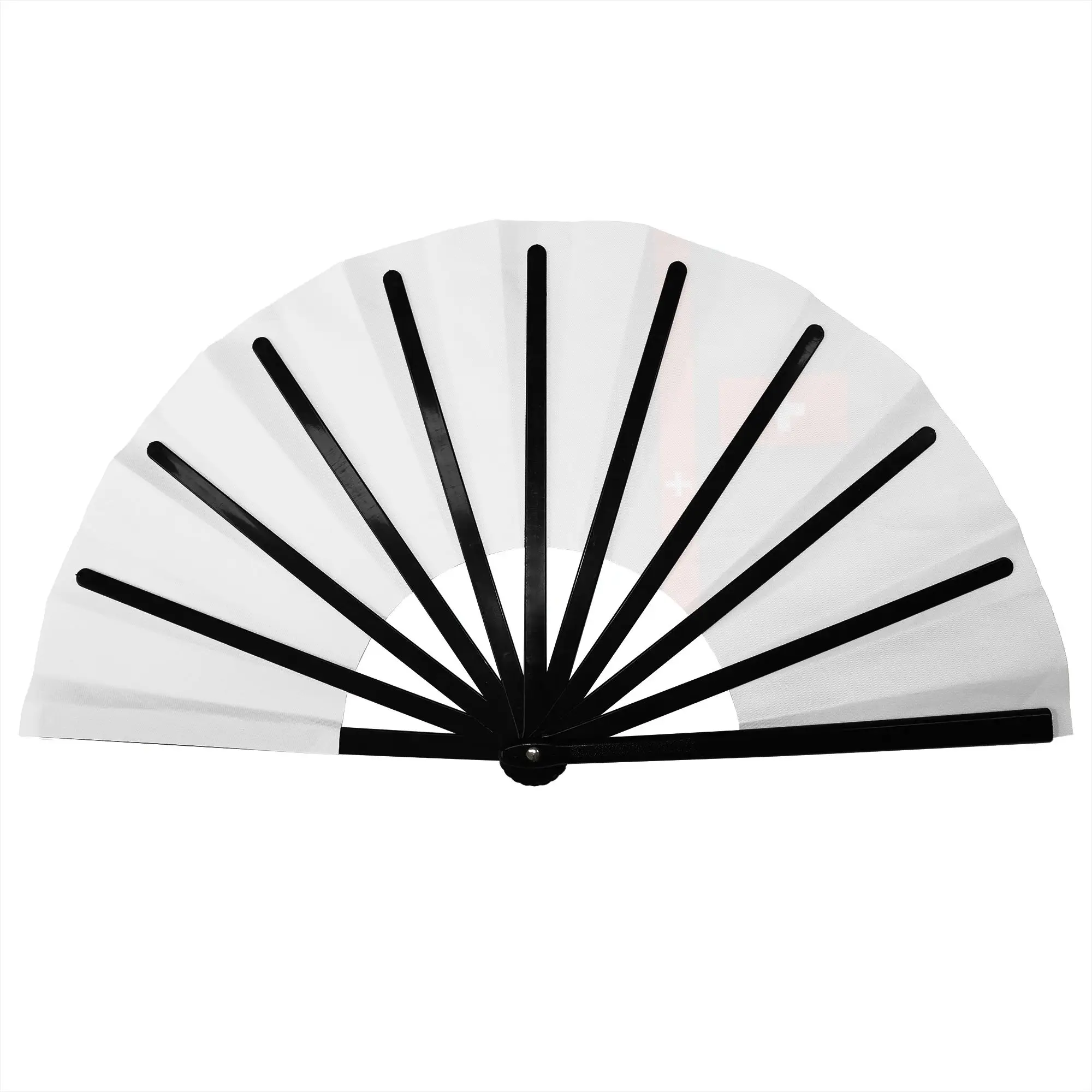 Switzerland Flag Portable Pocket Fan Camping Swiss Cross Folding Fan Chinese Dance Cooling Handheld Fans