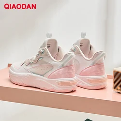 QIAODAN buty do koszykówki damskie 2024, letnie antypoślizgowe buty sportowe siatkowe oddychające modne buty na co dzień dla kobiet XM 26240105 F