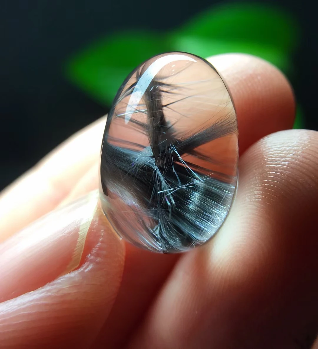 

Natural Brookite Platinum Black Rutilated Quartz Pendant 18.6*12.7*9.8mm Bead Women Men Bead Jewelry Fashion AAAAAA