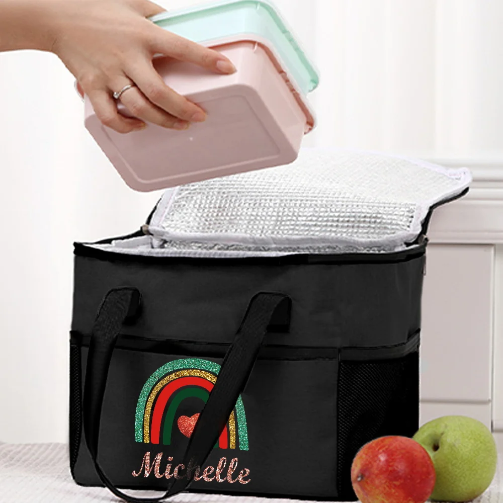 شخصية مخصصة التخييم في الهواء الطلق الغداء حقيبة المحمولة الغداء حقيبة الغذاء العزل صندوق دائم مقاوم للماء.