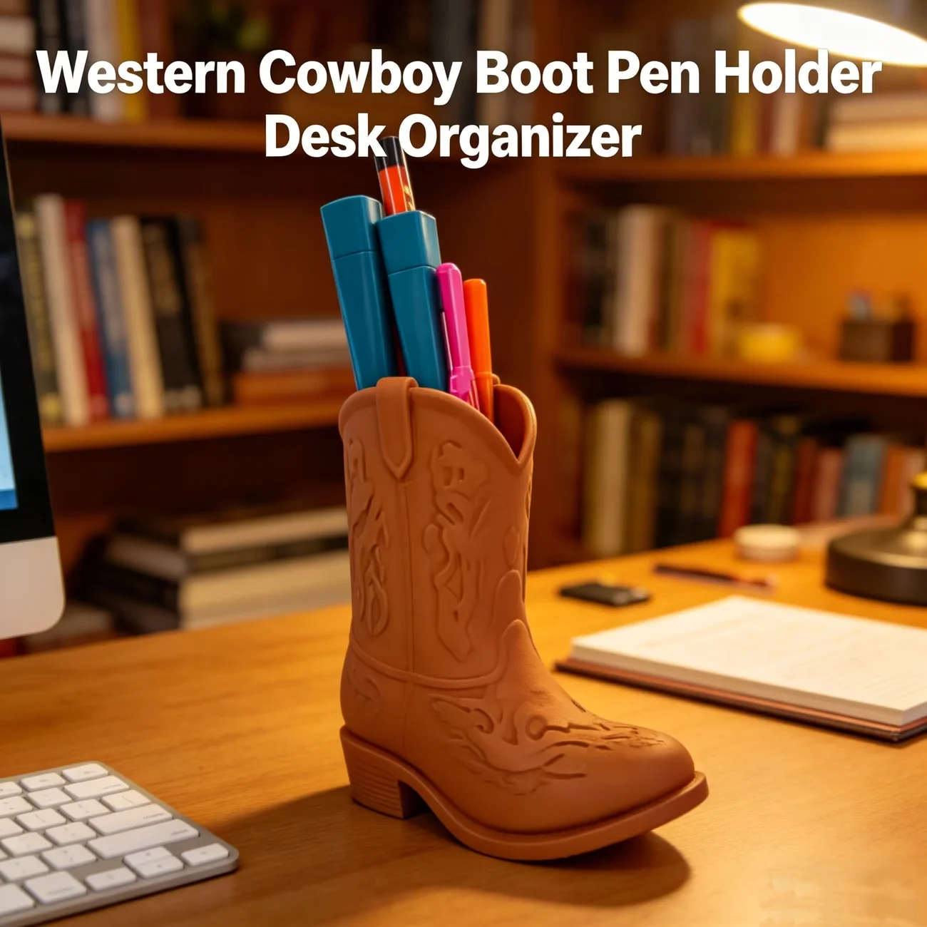 Western Cowboy Boot Pen Holder Western Cowboy Style Home Desktop Storage Decoration Office Desktop Ornaments