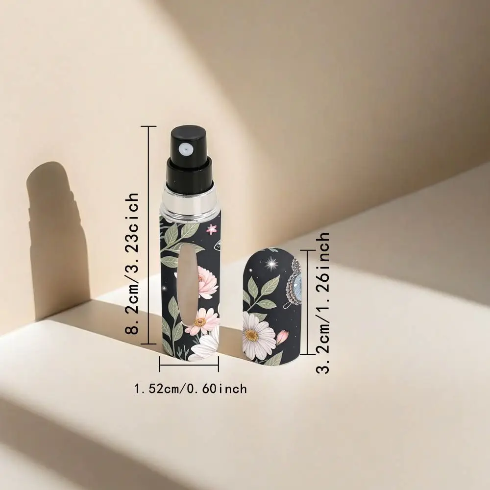 Bouteille atomiseur de 5ml, Mini bouteille rechargeable à fond vide, impression colorée papillon, bouteille rechargeable, stockage de parfum