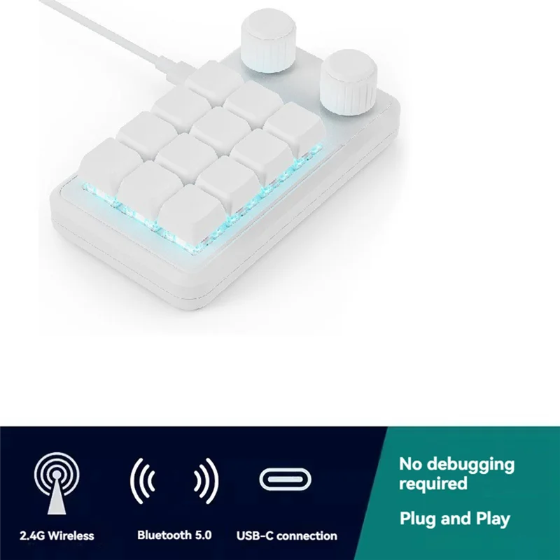 AY14 -Programming Macro Teclado Personalizado RGB Copiar Colar Mini Jogo Mecânico Hotswap Macropad