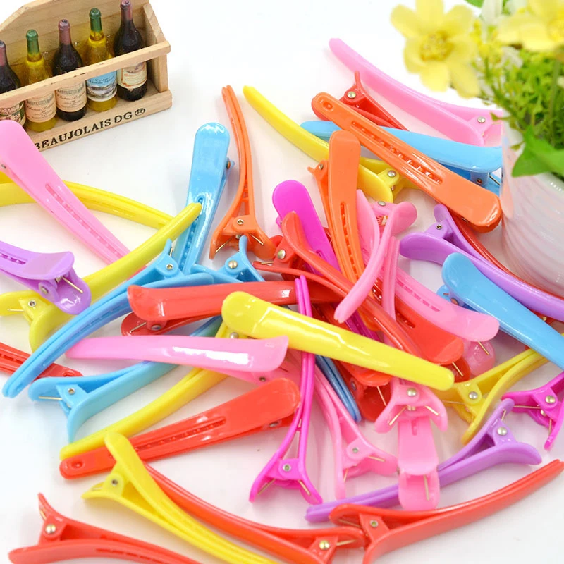 

10 Pcs Duckbill Clips Hair Accessories Stylish Colors Perfect for Styling Pin Curls Holding Rollers Hair Tools Plastic Barrettes