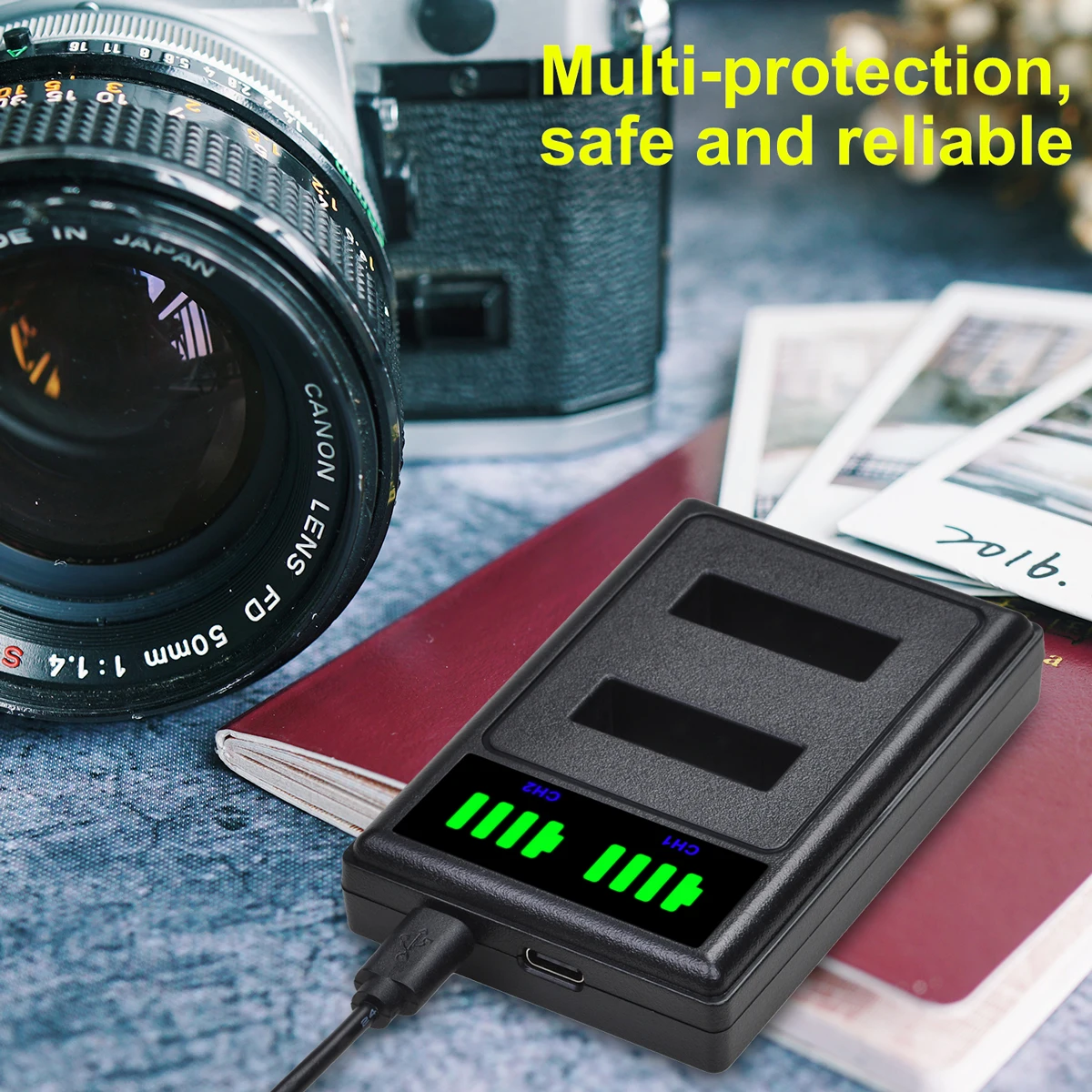 Batmax-Batería y cargador doble LED, accesorio para Canon PowerShot G5X G7X G9X G7 X Mark II G9 X,SX620, NB 13L NB13L, Puerto tipo C