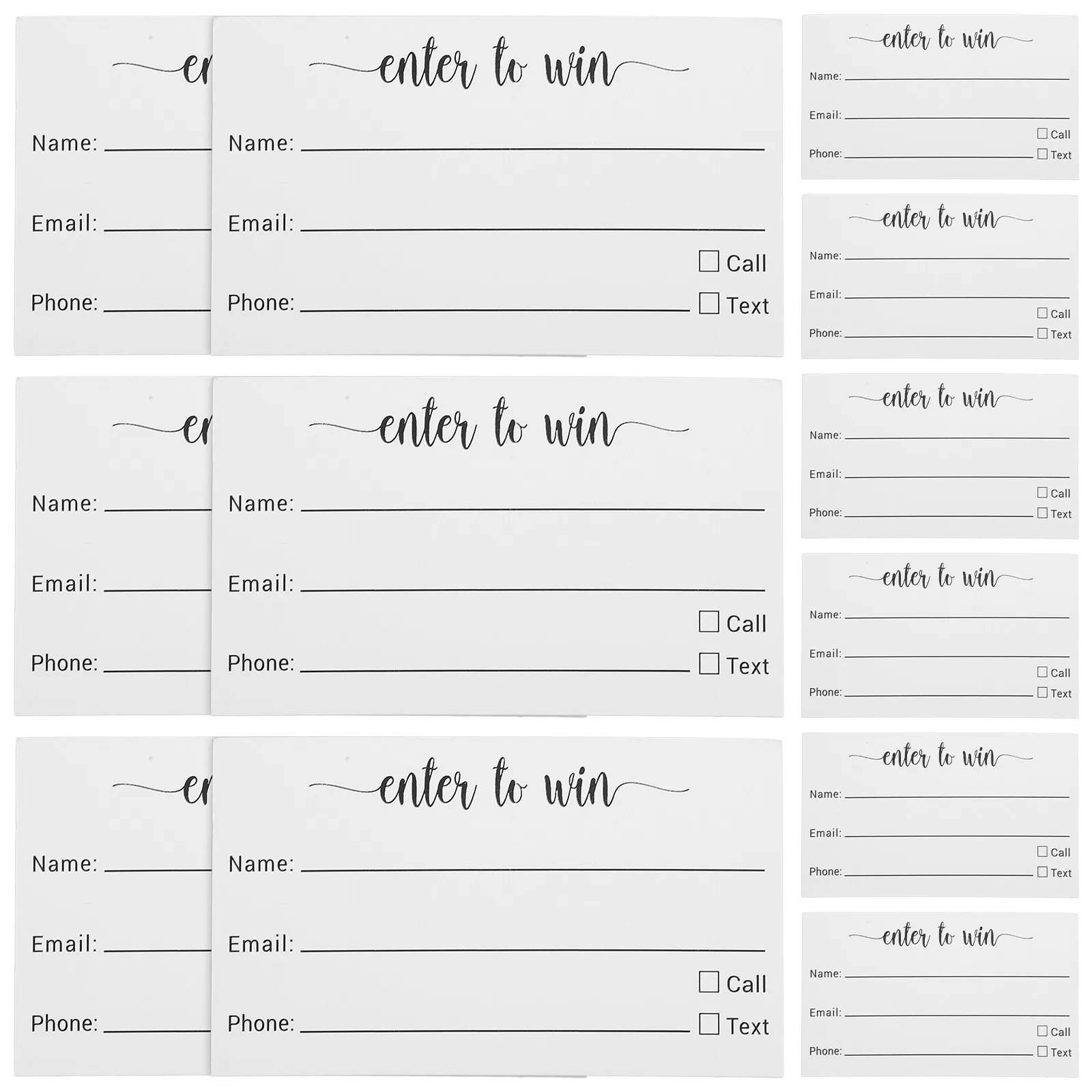 100Pcs Raffle Tickets Multi-Use Blank Entry Form Cards Party Voting Auction Sheets Raffle Tickets