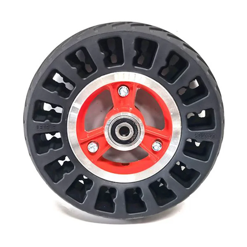 

8 Inch 200X50 Solid Tire Wheel Electric Scooter Wheel 200X50 No-Pneumatic Tire with Alloy Rim Wheel Accessories