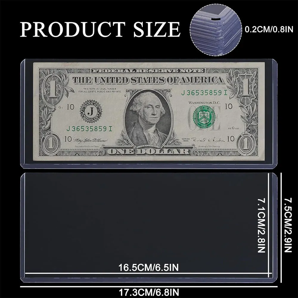 10 Pack of Coin Protection Cases, Waterproof Currency Cases, Banknote Display Protection Storage Boxes for Collectors