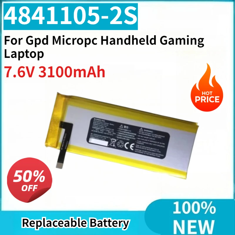 

New Tablet Battery 4841105-2S 7.6V 3100mAh For Gpd Micropc Handheld Gaming Laptop High Quality