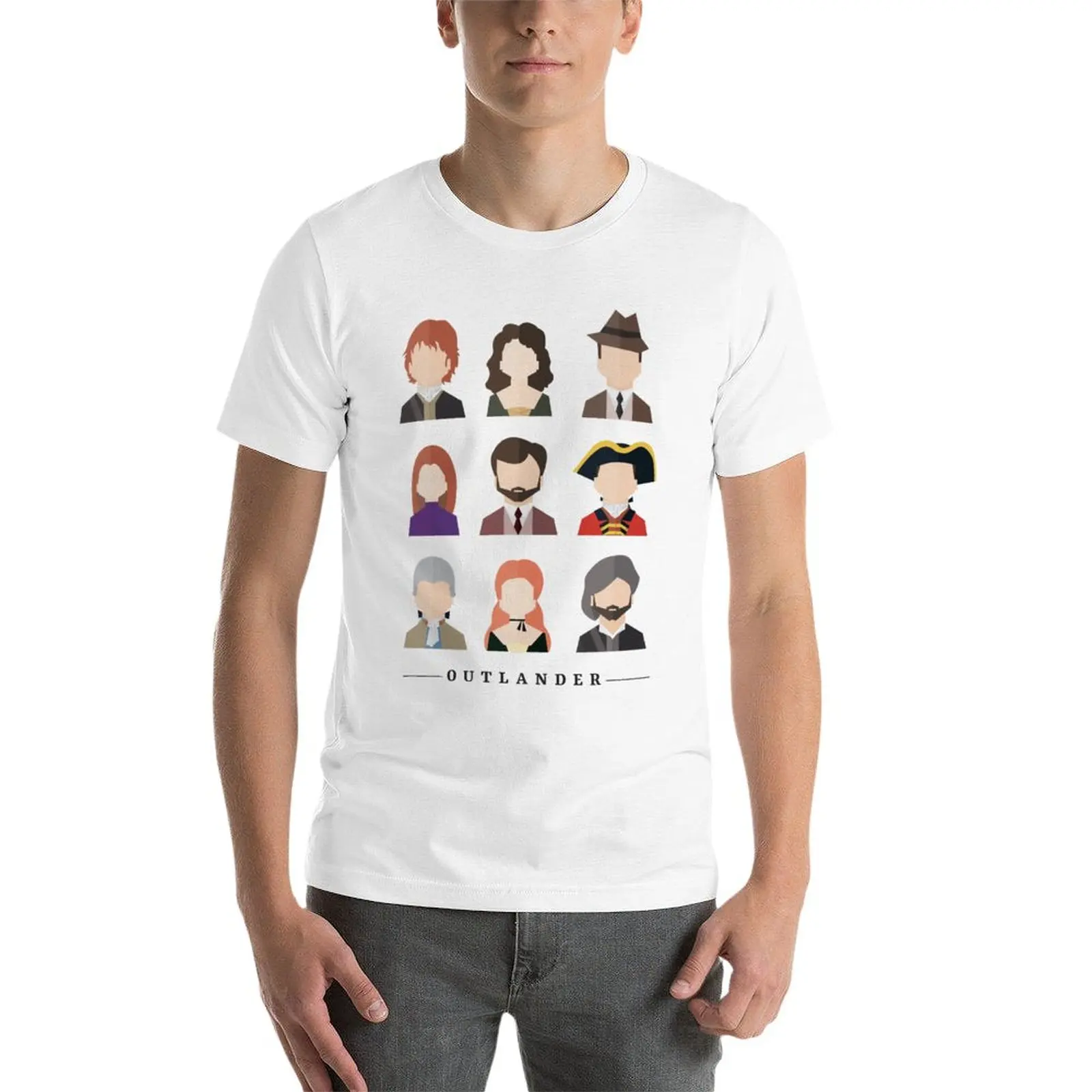 Outlander Characters Icons Illustration 2 T-Shirt Blouse blanks heavyweight t shirts for men