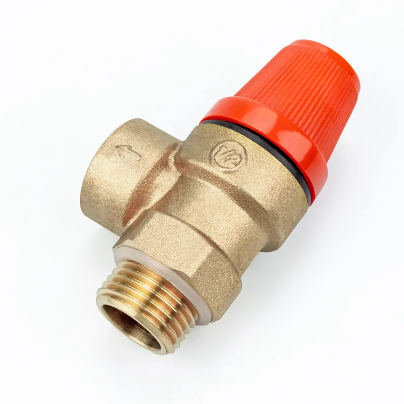 1PC Brass One-Way Safety Relief Valve One-Way Wall-Hung Boiler Safety Valve Thread DN15