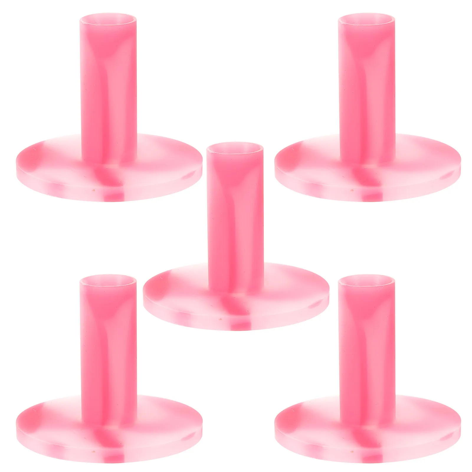 5Pcs Professional Rubber Golf Tees for Driving Range Indoor Practice Flexible Ball Holder Low Resistance Reusable Lightweight