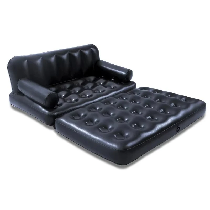 Modern inflatable sofa double thickened recliner two seats foldable lazy bed living room
