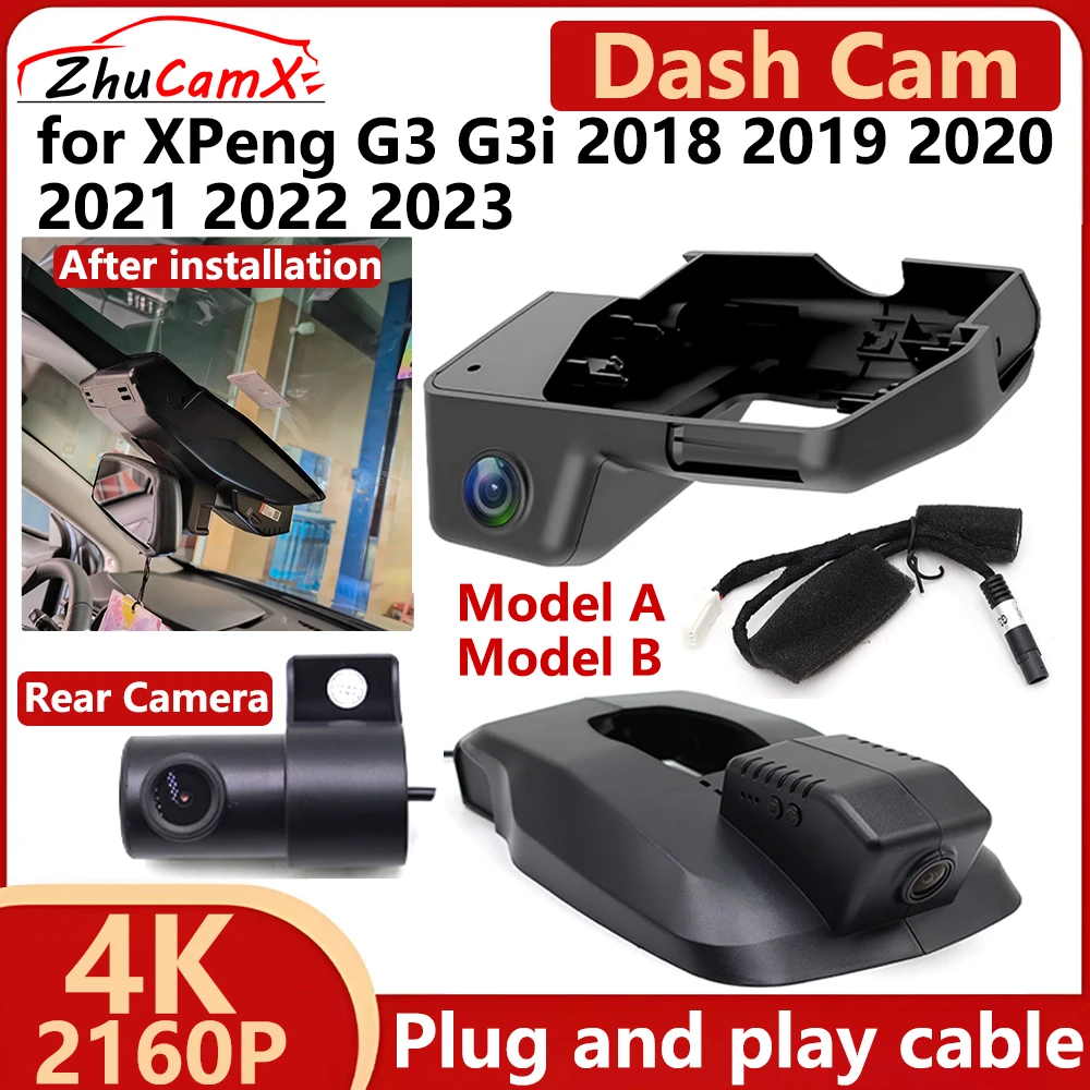 

ZhuCamX for XPeng G3 G3i 2018 2019 2020 2021 2022 2023 4K UHD 2160P Car DVR Dash Cam Camera Night Vision Recorder Plug and play