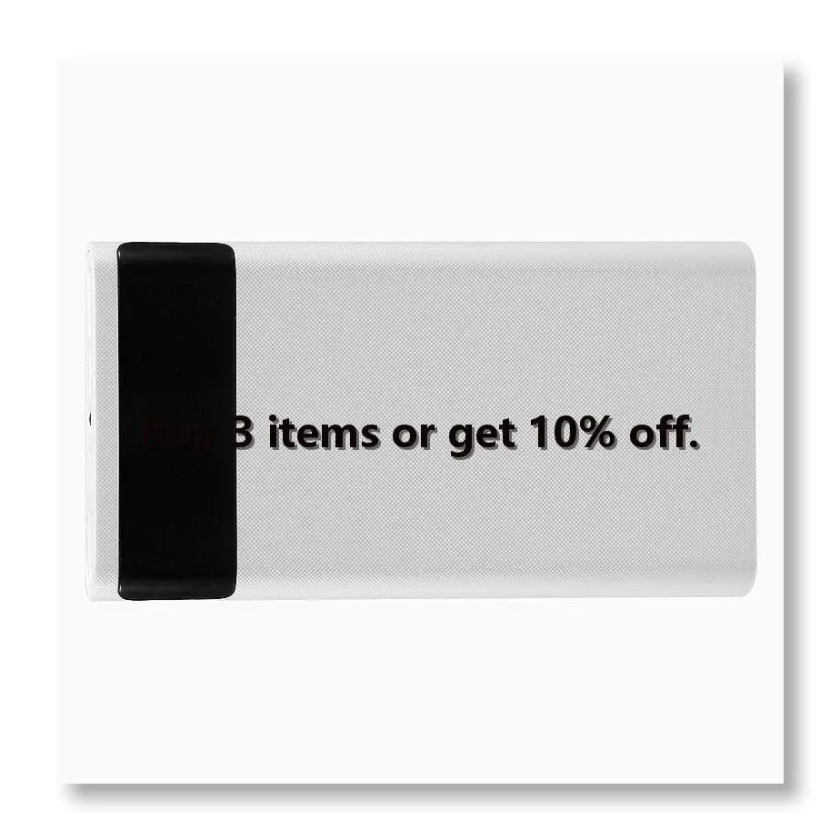 ●18650 Battery Power Bank Box 5V 2.1A LCD Display 20000MAh Power Board for 6X18650 Battery DIY Powerbank Case(White)