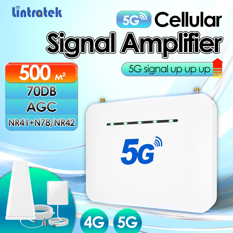 Lintratek مقوي شبكة جوال NR41 2500Mhz NR42 N78 3500Mhz LTE 1800 2100Mhz مقوي شبكه الجوال 4g 5g for STC Mobily Zain مقوي شبكه ﻿ ﻿