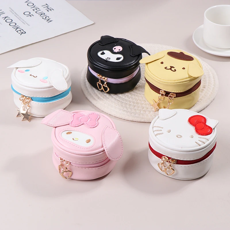 

Cute Round Coin Bag With Cartoon Shape Anime Series Jewelry Box Earphone Coin Purse