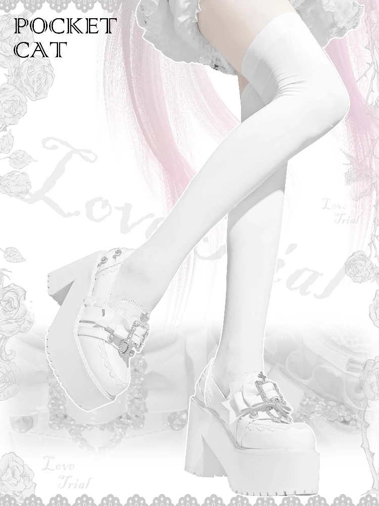 Original Mine Mass Production Black Platform Shoes Spring and Autumn Japanese Sweet Elegant Girl Lolita Style Mary Jane Shoes