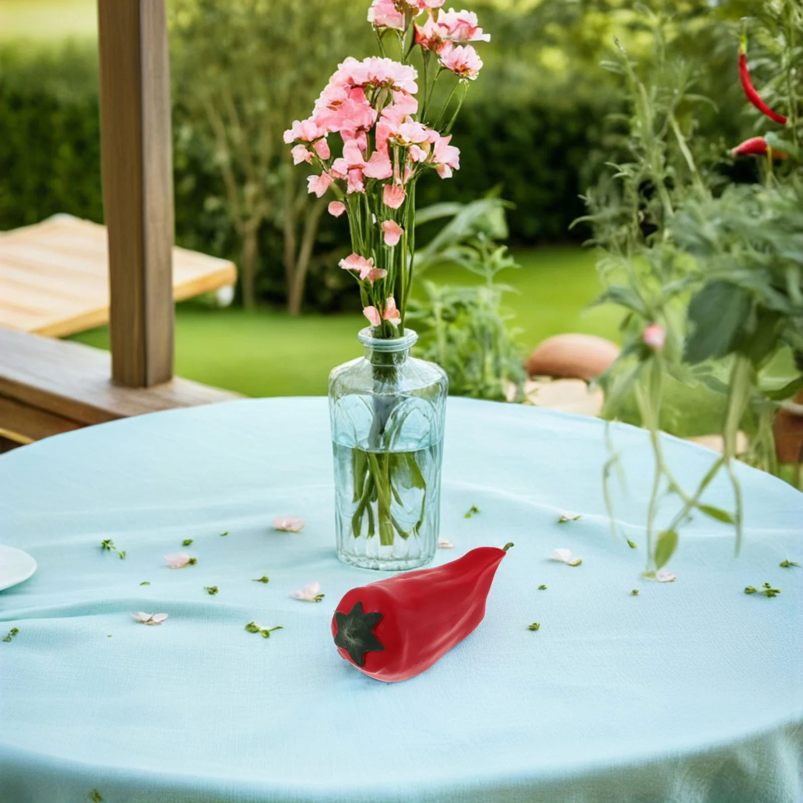 في الهواء الطلق صندوق مفاتيح مخفي الفلفل الحار على شكل الراتنج حديقة مفتاح إخفاء مانعة لتسرب الماء حصيف تخزين ساحة الشرفة حامل آمن الزخرفية