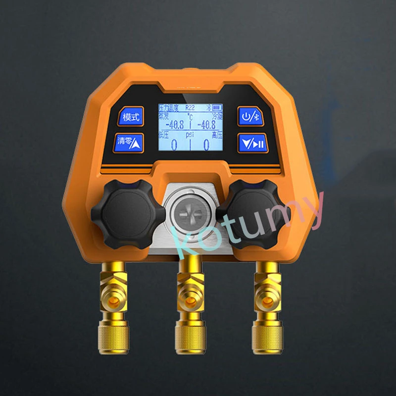 English/Chinese Interface DMG-4B Electronic Manifold Refrigeration Digital Gauge App Control AC Gauges Manifold -14~800psi