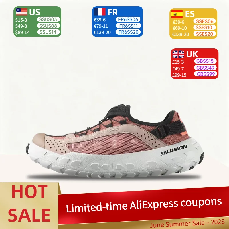 

Salomon SOLAMPHIBIAN Fashionable Low-Cut Hiking Shoes with Traction Sole, Premium Breathable and Soft, Women's, Pink 479428