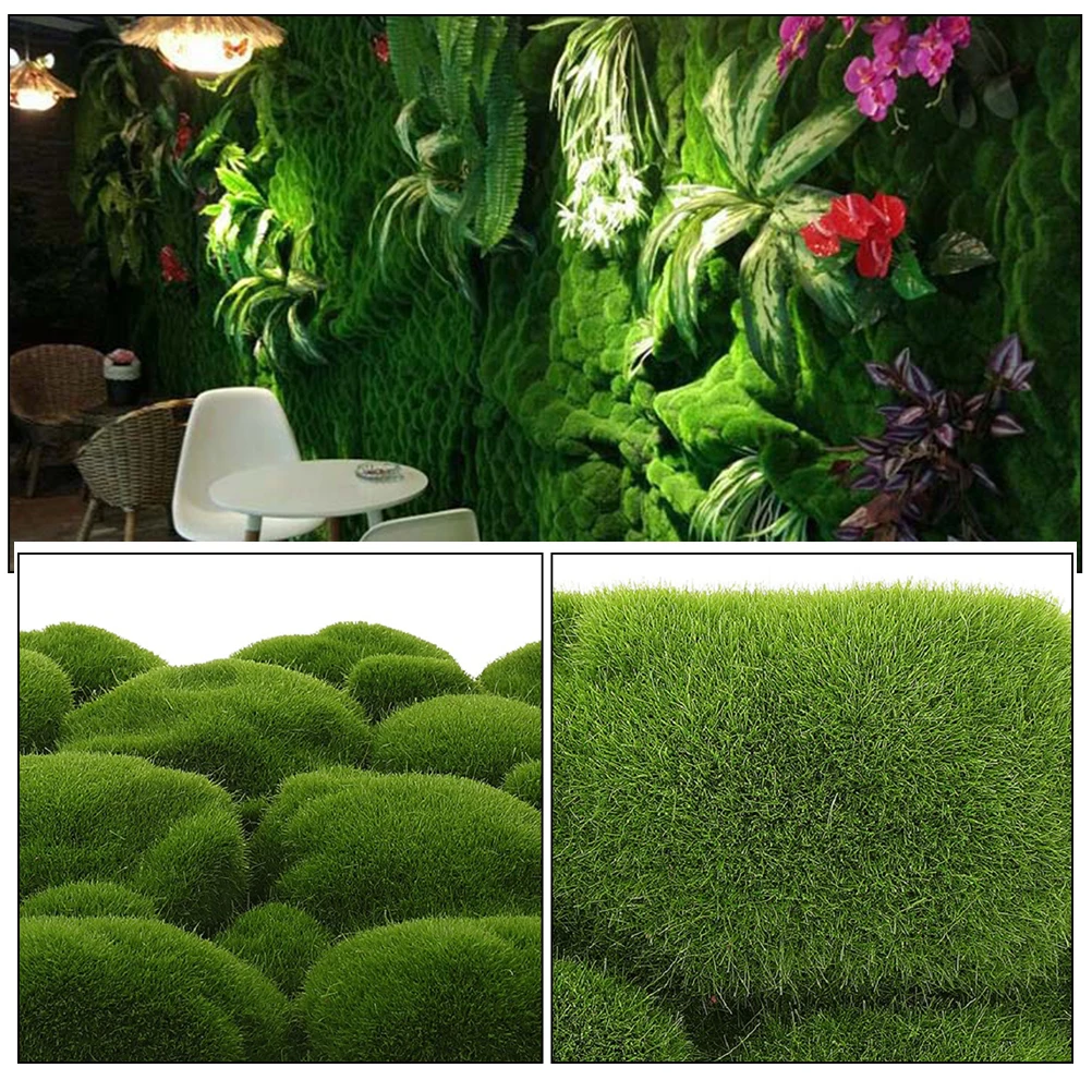 

Simulated Moss Decor Artificial Green Turf Mini Garden Hanger Fake Plant Decoration Silk Cotton Landscape Pad