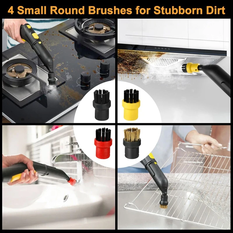 ملحقات منظف البخار BAAG لـ Karcher Easyfix SC1 SC2 SC3 SC4، فرشاة مستديرة، فرشاة مسطحة، فرشاة بخار ذات فوهة منحنية