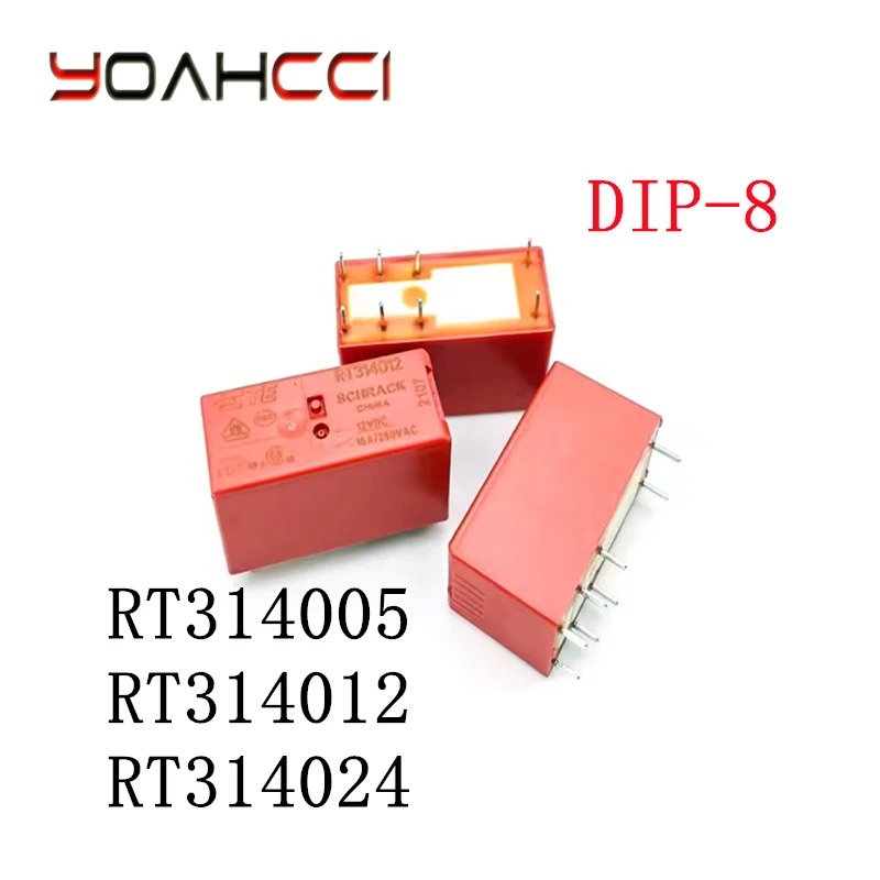 5-10 шт./лот RT314005, RT314012, RT314024 DIP-8 SPDT новое оригинальное силовое реле 9-1393239-1, 9-1393239-5, 9-1393239-8