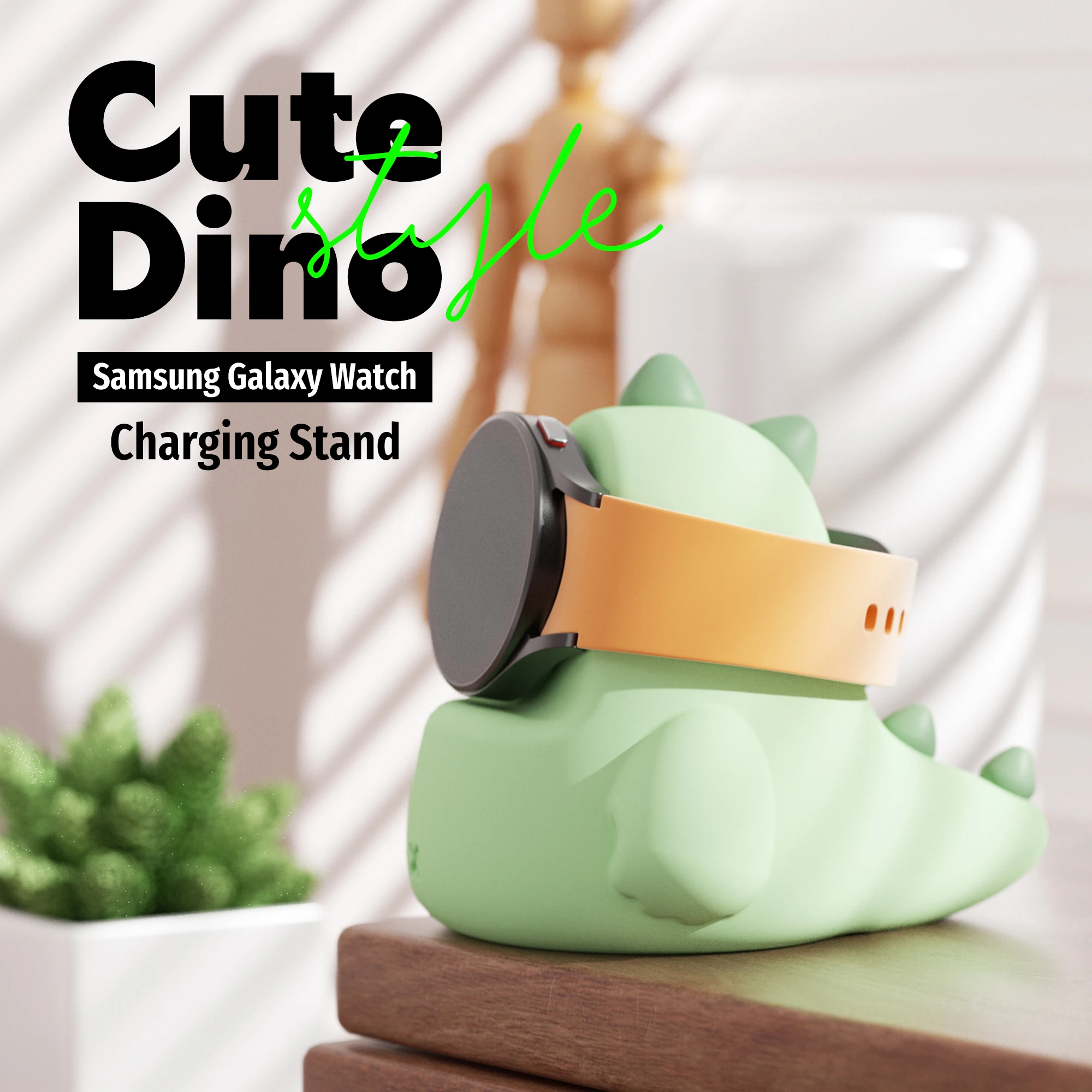Silicone Charger Stand Dock for Samsung Galaxy Watch 5/40,44,45mm Anti Slip Charger Stand Bracket Holder with Cable Management