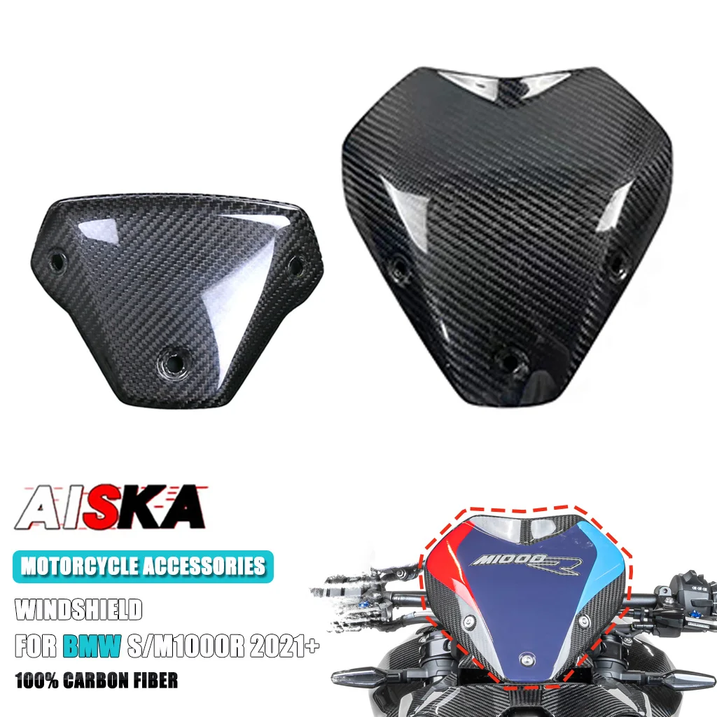 Für BMW M1000R S1000R 2021 2022 2023 2024 2025 2026 Carbonfaser Motorrad Windschutzscheibe Windabweiser Spoiler Verkleidung