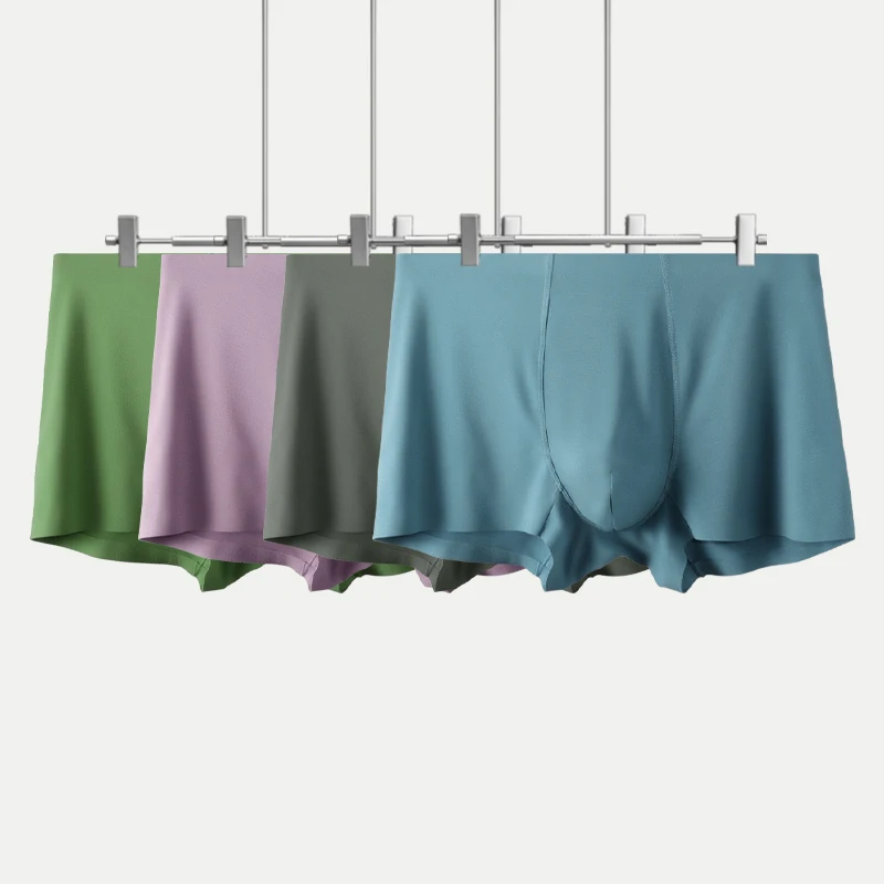 

3шт. Мужское нижнее белье из модала, мужские весенне-летние тонкие четырехугольные брюки, мужские дышащие, бесшовные, с плоскими углами.