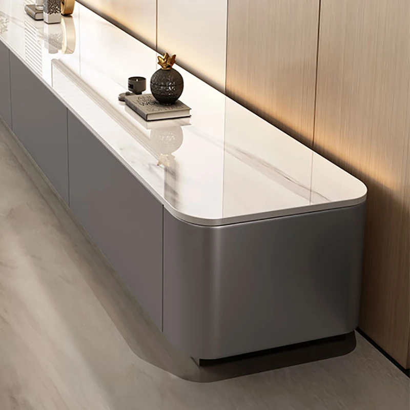 Soporte de Tv nórdico francés, Glam estético de belleza con cajones, soporte de Tv elegante, mueble de Tv suspendido para el hogar