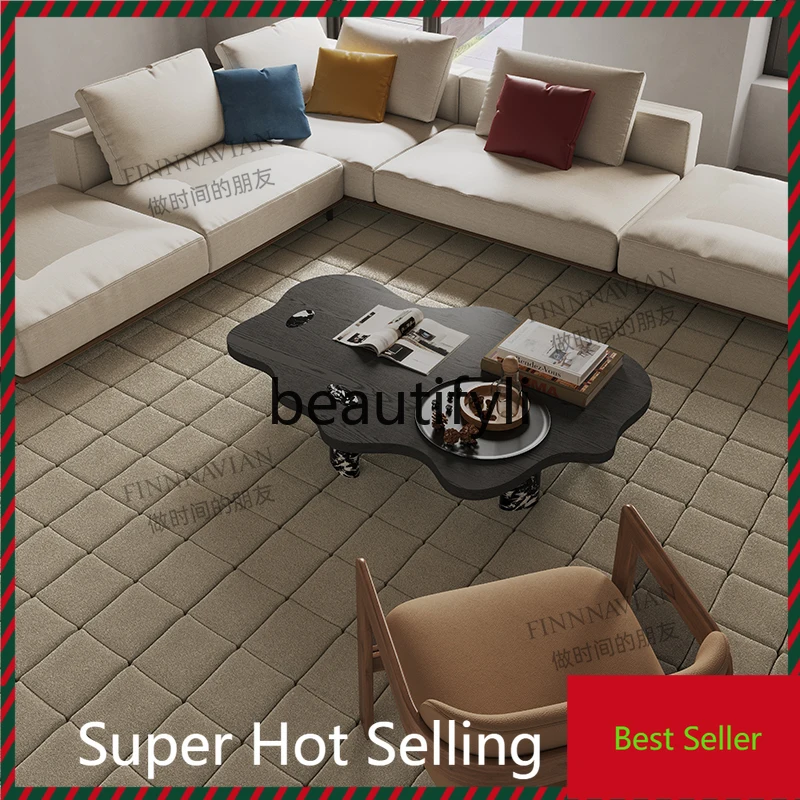 

Medieval solid wood living room cloud coffee table personalized special-shaped tea table