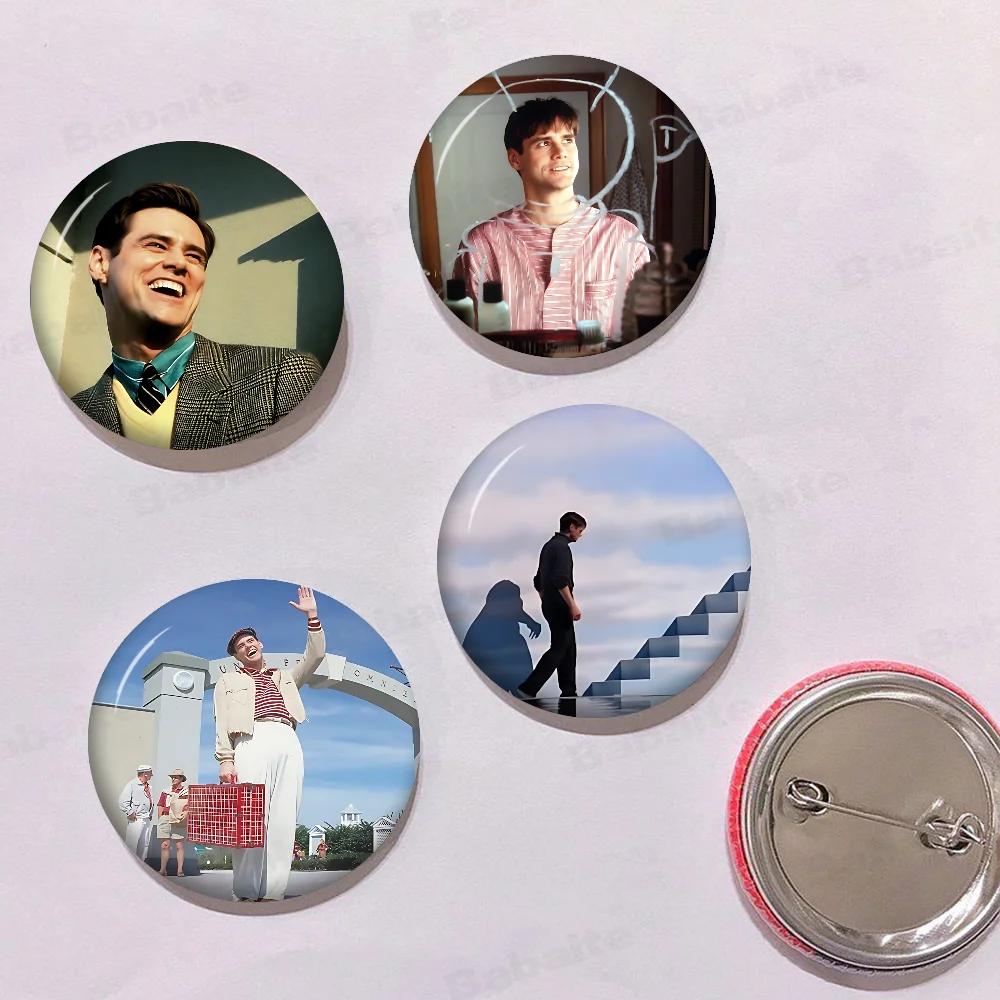 The Truman Show Soft Button Pin Round Metal Badge Lapel Pin Parts Gift Friends Kid Jewelry
