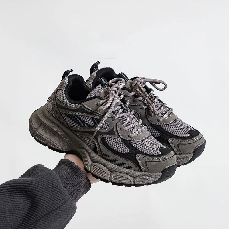 2026 Spring Autumn New Women Wasteland Aesthetic Chunky Dad Shoes Versatile Student Easy Clean Casual Athletic Sneakers