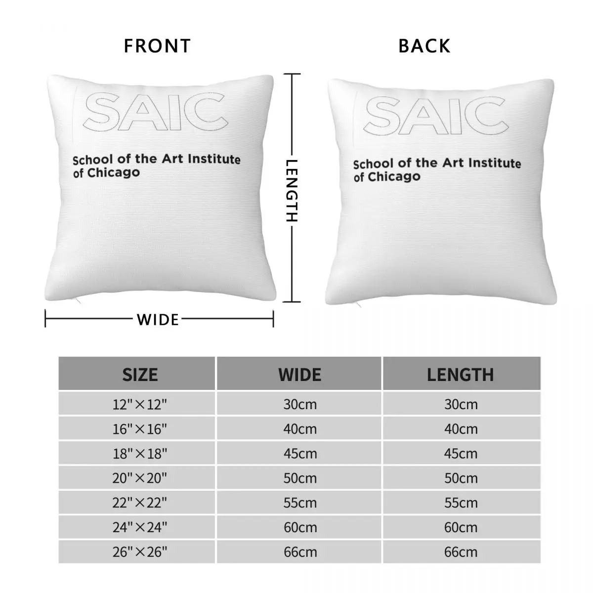 Art Institute Of Chicago SAIC Pillowcase Polyester Linen Velvet Printed Zip Decorative Bed Cushion Case 18