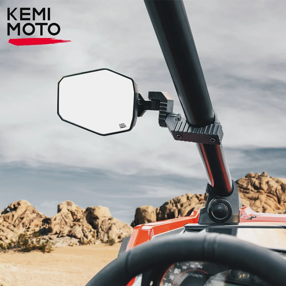 

UTV Side Mirrors For 1.65-2" Roll Bars 3 Adjust Methods Compatible with Polaris RZR 800 for Can-Am X3 for Cf moto for Arctic Cat