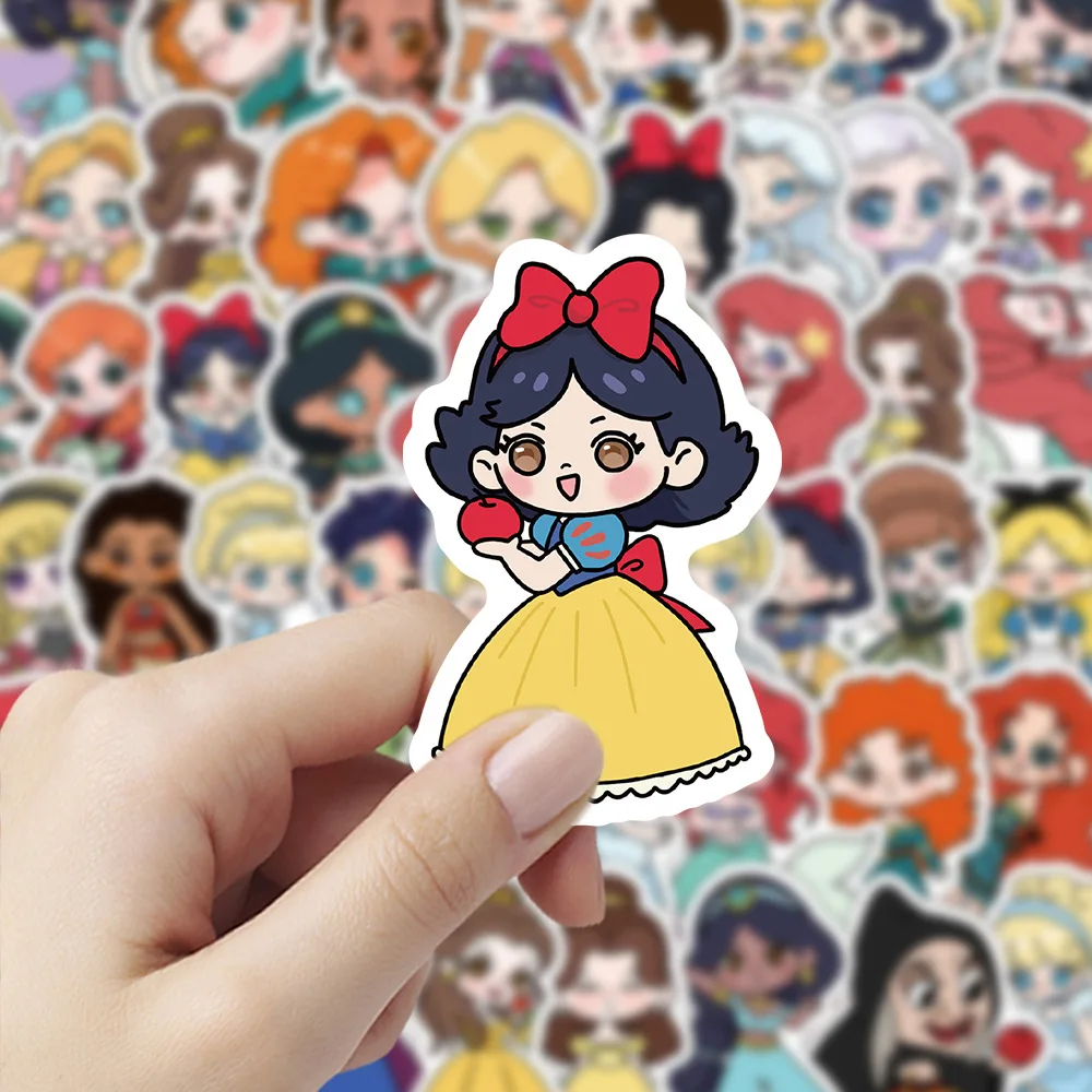 100 قطعة ديزني سنو وايت ارييل حسناء الأميرة ملصقات الجمالية الكتابة على الجدران الشارات للأطفال محمول الأمتعة سجل القصاصات مذكرات ملصق #5