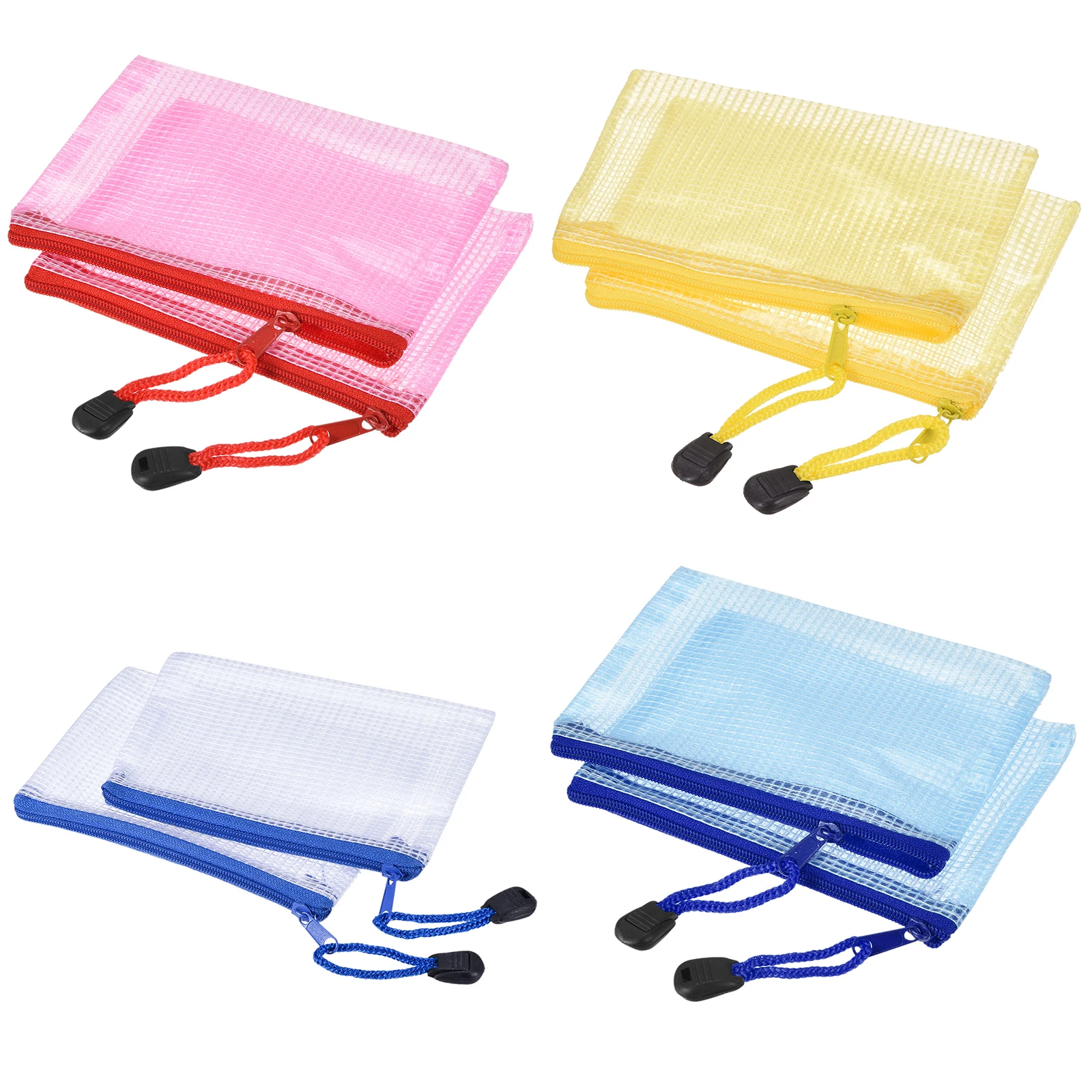 Imagem -05 - Prova d Água Pvc Malha Zipper Pouch a5 a6 b6 b8 Tamanho Arquivo Documento Bolsos Bill Bolsas Pastas para Office Home Papelaria Fornecimento Pcs à