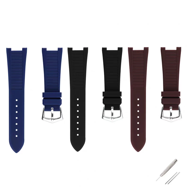 25mm men's rubber watch strap compatible Patek Philippe 5712G 5711 5724 5167 5168 Nautilus watch band women's silicone wristband