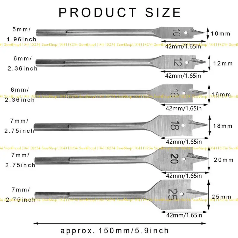 P9FB 6PCS SHAVE INDUSTRIAL CABEÇA BITS PERDURA PARA BANCOS PRECULHOS TOPOS E TOLA MÃO DETROW TOOL CAROLO