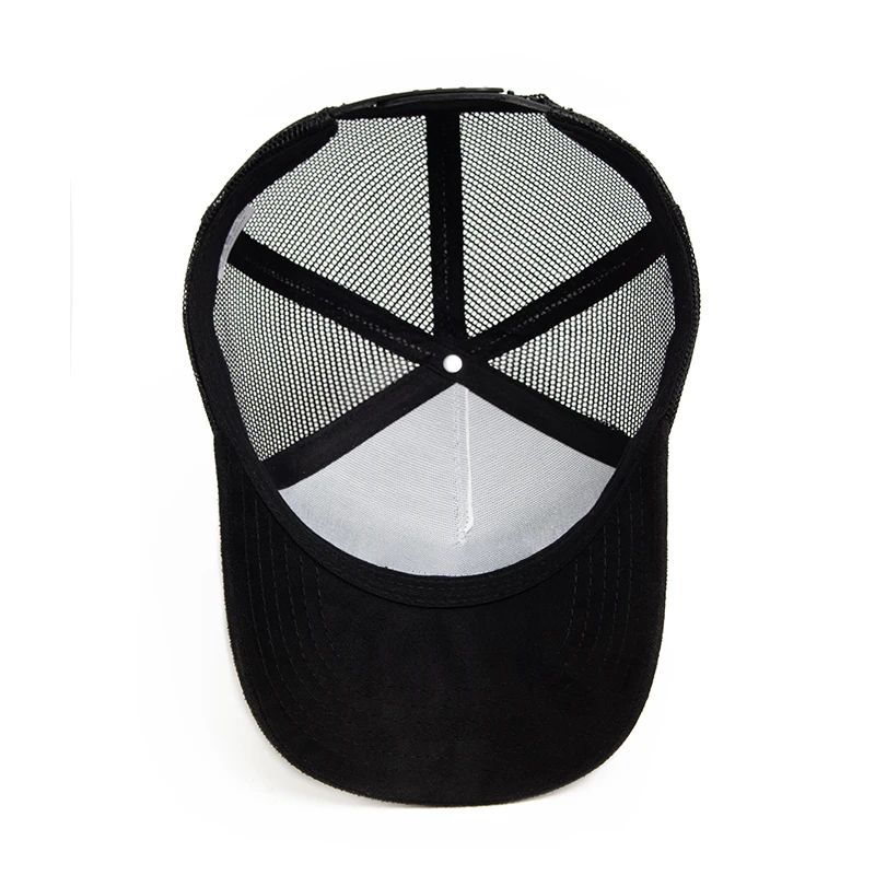 Nowa letnia zamszowa czapka typu Trucker Męska siatkowa czapka z daszkiem na daszek przeciwsłoneczny Moda Casual Women Snapback Hip Hop Czapki