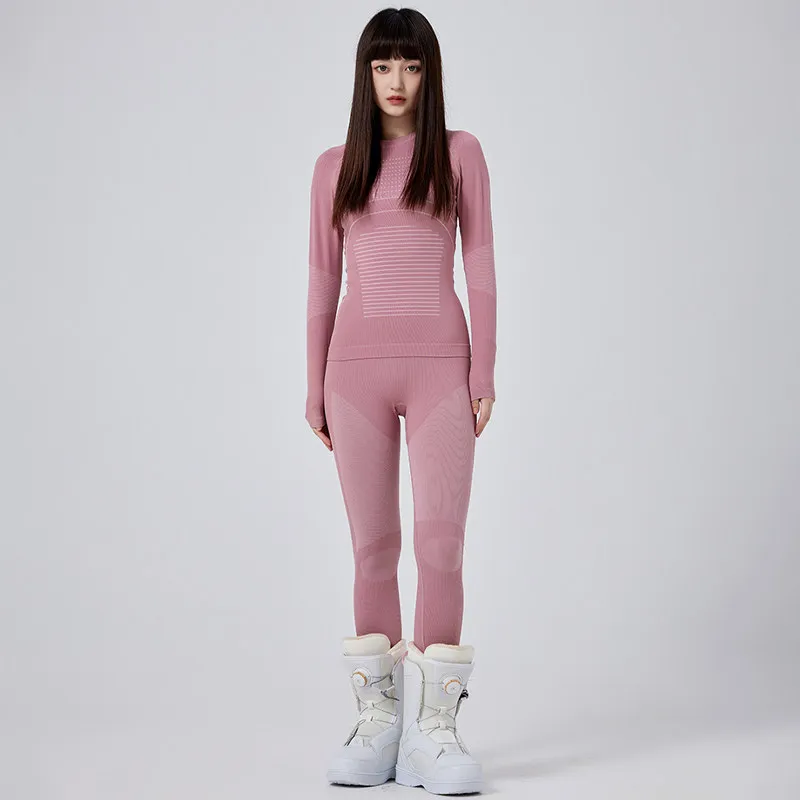 2026 Women Skiing Thermal Underwear Set Compression Quick Dry Base Layer Bottom Winter Sports Warm Sweat‑Wicking for Outdoor