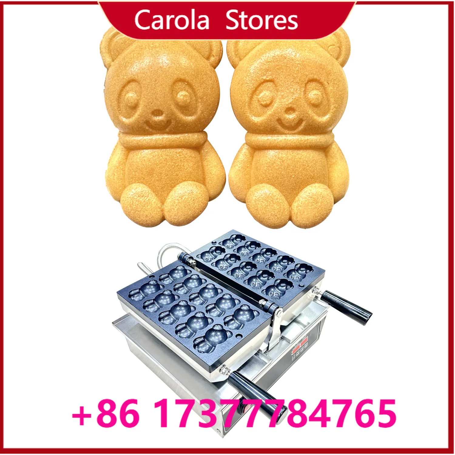 New process Commercial Digital Panda Shaped Waffle Maker hine 12 Pcs Waffle Maker New Condition