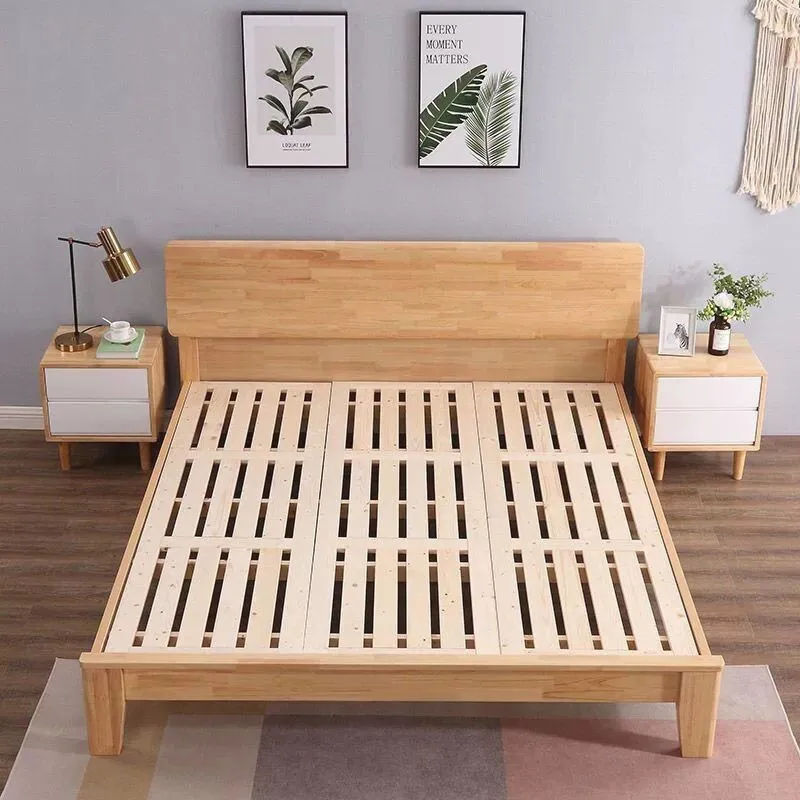 Estructura de madera maciza con sistema de espiga y mortaja, esqueleto de pino ultra grueso y reforzado, para plataforma de cama de 1.8 metros, esqueleto de madera maciza.