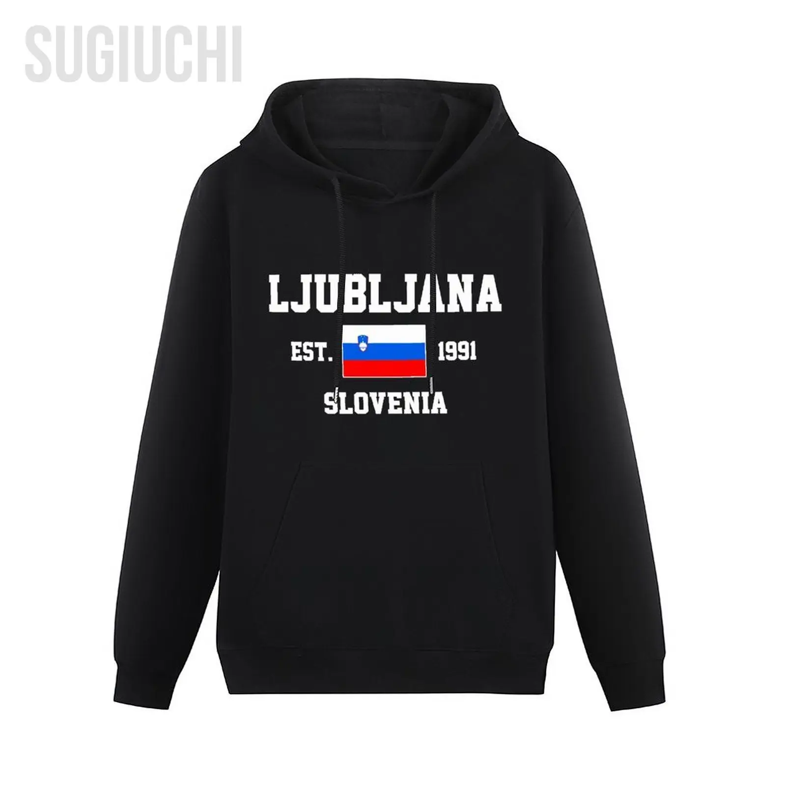 Men Women Hoodies Slovenia EST.1991 Ljubljana Capital Hoodie Pullover Hooded Hip Hop Sweatshirt Cotton Unisex