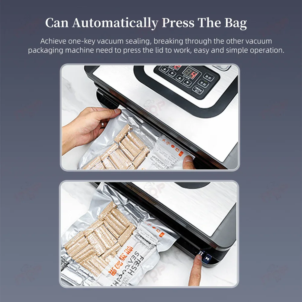 Commercial Vacuum Sealer 32cm 24-hour Continuous Work with Inflation Feature 90KPA Vacuum Packaging Machine